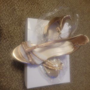 Rose gold heels Sz 5.5
